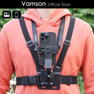Vamson ขาตั้งสายรัดหน้าอกสมาร์ทโฟน, ° 360อะแดปเตอร์ยึดโทรศัพท์มือถือสำหรับ iPhone สำหรับ Samsung moblie stander