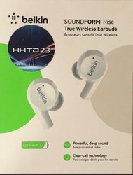 真無線藍芽耳機附無線充電盒 頂規Belkin SoundForm Rise  True Wireless Earbuds 全新未拆封 全新公司貨