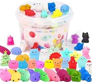Resumplan Mochi Squishy Toys, 100 PCS Party Favors for Kids,Kawaii Squishies Stress Reliever Anxiety Toys, for Birthday, Halloween, Easter, Christmas,Classroom Prizes and Any Party Favor Sets