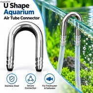 NIUYONI Air Tube Connector, 4-5mm Tube Stainless Steel Aquarium Airline Connector,  U Shape Rust Res