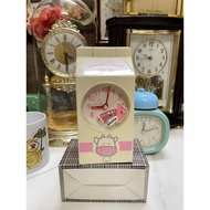 Used Rhythm Japan alarm clock - Milk carton shaped alarm clock - Famous brand Rhythm