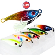 5Pcs Boxed Slow Pitch Jigs Fishing Lures 20g/30g/40g/60g 3D Eyes Metal Jigging Casting Bait With Dou
