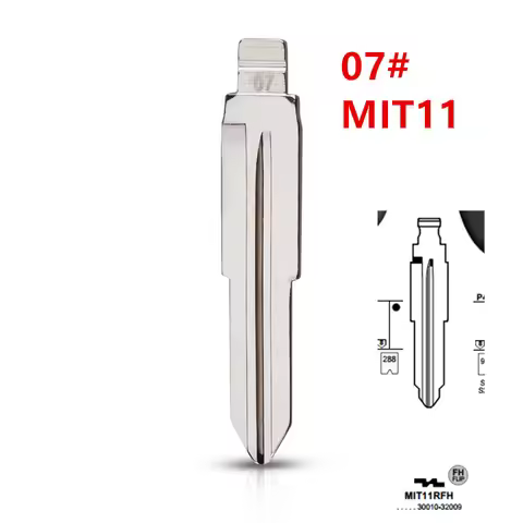 10pcs 07# MIT11 MIT11R Metal Uncut Blank Flip Remote Key Blade For Mitsubishi for keydiy KD xhorse V
