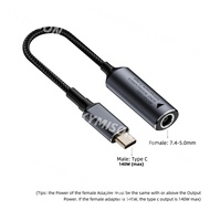 140W DC to Type C PD Cable Universal DC Jack 7.4x5.0 5.5x2.1 4.5x3.0mm Female to USB-C Male Adapter 