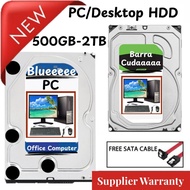 New 3.5" BLUE / BARRACUDA HDD 500GB/1TB/2TB/3TB/4TB CCTV Hard disk DVR/NVR Hard Drive SATA