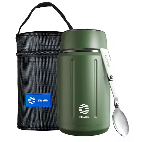 Fjbottle lunch box Stainless Steel Food containers with bag Thermal lunch box Free Spoon 1000ml