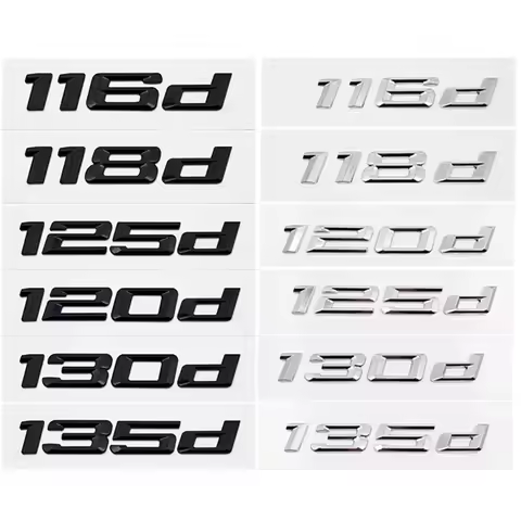 ABS Car Rear Trunk Letters Logo Badge Emblem Sticker For BMW 1 Series 116d 118d 120d 125d 130d 135d 