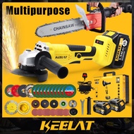 KEELAT KAG001 Dual-Use Cordless Angle Grinder Battery / 11.5 in Cordless Chainsaw Battery Polisher G