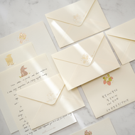 Vintage Writing Paper Set: 4 Sheets and 2 Envelopes for Love Letters and Event Invitations