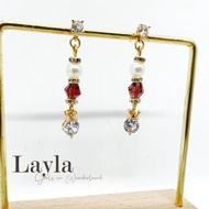 |優雅氣質| 氣質修長閃耀皓石耳環 • 925耳針