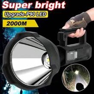 Rechargeable High Power Led Flashlights Ultra-Long Lighting Distance Lamp Searchlight XHP90 Powerful