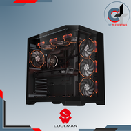 Coolman Spectra Luxe ATX / M-ATX Case | Starry Black and Pearl White ATX / M-ATX Case | Steel Materi