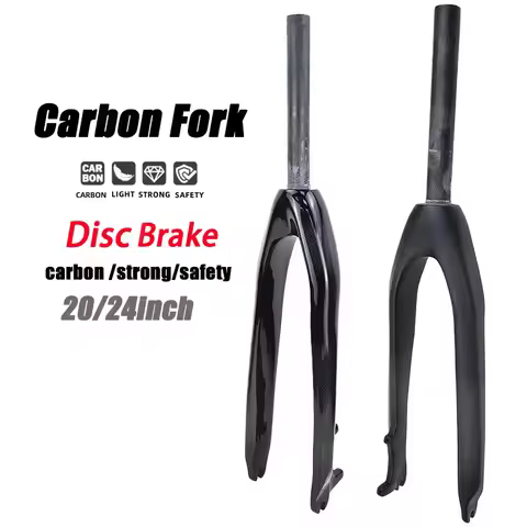 carbon fork 20/24" Inch Climbing Bike Trial 3K Full Carbon Bicycle Front Forks Disc Brake Hard Fork 