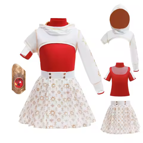 Zombies 4 Nova Costume 3 Pieces Set Outfits Kids Halloween Cosplay Party Dress for Kids Teens Girls