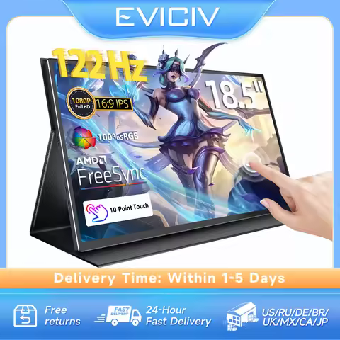 18.5 Inch Touch Screen Portable Monitor 120HZ With Mini HDMI Type C External Gaming Display For Lapt