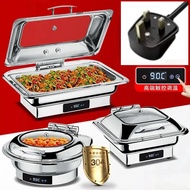 【In Stock】Electric Chafing Dish Buffet Set 3 Pan 9.5 Quart Food Warmer Buffet Servers and Warmers wi