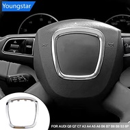 【FY】  Car Steering Wheel Panel Frame Ring Sticker Trim Center Cover Protector For Audi Q5 Q7 C7 A3 A