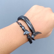 Gelang Akar Bahar Hitam Ukir Keris Warangka Unik Untuk Kolektor