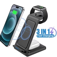 2024 New 3 In 1 Wireless Charger Stand for iPhone 15 14 13 12 11 Apple Watch 9/8/7 Ultra Airpods Pho
