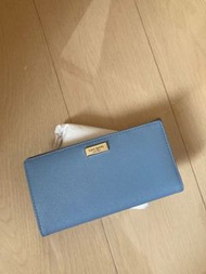 全新 藍紫色 kate spade 多格 長銀包 wallet