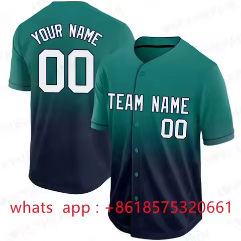 Baseball Jersey Custom Team Shirt Print Personal Name Number Stripe Hip Hop Sportswear Baseball T-sh