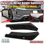 Universal Anti-Scratch Car Rear Bumper Lip Wrap Angle Splitters Diffuser  2PCS