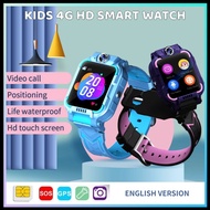 2022 English Kids Smart Watch 4G HD Video Call Waterproof GPS AI Learning SOS HD Camera All In One P