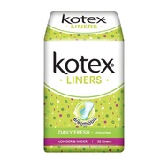Kotex Liner Daily Fresh Longer and Wider Unscented 32