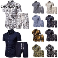 Kemeja Batik Men's Casual Floral Shirt Slim Fit Hawaiian Business Men Shirt Sleeve Korean Lengan Pen