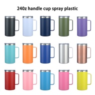 24oz Mug 12oz Handle Cup Household Office Thermos Cup Coffee Cup