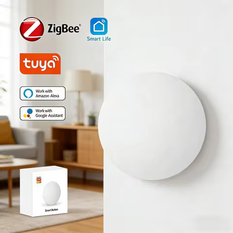 Tuya ZigBee Smart Button Scene Switch Wireless Remote One Key Controller Multi-scene Linkage Switch 