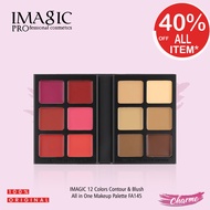 (READY & ORI) IMAGIC 12 Color Multiuse Cream Foundation & Blush Palette FA145 FA 145