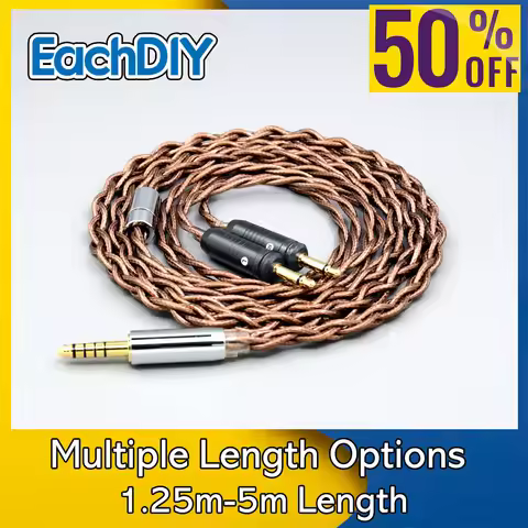99% 24k Gold 7n Pure Silver Graphene Shield Earphone Cable For Focal Clear Elear Elex Elegia Stellia