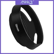 QUU 39mm Metal Screw-in Lens Hood Hollow Out for Camera with 39mm Filter Thread Lens Hood Black