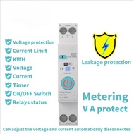 MCB 1 Phase Automatic Electric 3 Modes Smart WiFi kWh Meter Timer 300 V Phase 63 A Switch Relay Circ