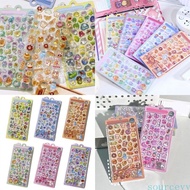 sour 3D Animal Sticker Clear Cartoon 3D Sticker for Scrapbooking Journals Planner