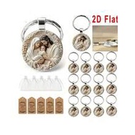 15pcs/Set 2D Flat Jesus Theme Keychain, (Includes 5 Bags 5 Cards 5 Keychains) Round Alloy Pendant Ke