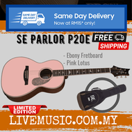 PRS Limited Edition SE Parlor P20E Acoustic-Electric Guitar w/ Bag, Pink Lotus