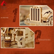 Car Train Building Block Set Wooden 3D Model Building Bricks Realistic Vehicel Model Building Puzzle