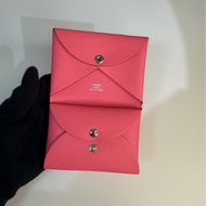 Hermes | Calvi duo 卡包零錢包杜鵑粉