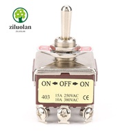 ZILUOLAN ​​3 Position Switch​​, 4PDT 12 Pin Rocker Switch ON//ON Three-position Rocker Control Heavy