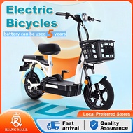 New Electric Bike Electric Scooter 2 Seat Removable Rechargeable Large Capacity Battery Electric Bicycle Rechargeable NEO 350w 48V Battery  Motor Skuter Elektrik Basikal Dewasa