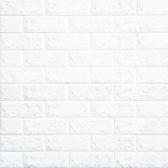 Brickfoam Wallfoam Bata Putih 77 x 70 CM Wallpaper 3D Modern Foam Batu Bata Tebal Paket 10 Lembar