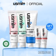 [BUY 3 GET 4]usmile Triple Brightening Oral Care Set | 2 Fresh White Toothpaste 110g (Random Flavour