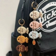 Wool Crochet Mini Taiyaki Pendant Hand-Knitted Beautiful Meaning Gift DIY Material Package Keychain