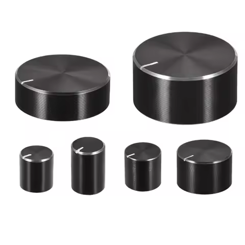 Aluminum Alloy Potentiometer Knob Cap Volume Control Knob Hat Rotation Switch for 6 mm Roll Shaft/D-