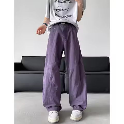 Y2K Kpop Cargo Pant Drawstring Pockets Wide Leg Chic Punk Pants Baggy Joggers Hip Hop Casual Trouser