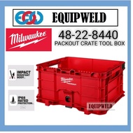 MILWAUKEE 48-22-8440 PACKOUT CRATE / TOOL BOX 16" x 13" x 9" (HEAVY DUTY) MOST VERSATILE DURABLE MODULAR STORAGE SYSTEM