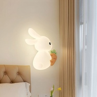 Wall Lamp Bedside Lamp Background Wall Lamp Bedroom Stair Lamp Boys Girls Cream Style Bunny Children