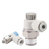 10PCS Pneumatic Speed Controller Throttle Valve AS1201F/AS2201F Series M3 M5 04–10 Tube Fitting